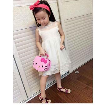 JCF Tas Anak Branded Fashion Helo Kiti Kids Sling Bag Import - Pink Muda Juni 2018 - 4 JCF Tas Anak Branded Fashion Helo Kiti Kids Sling Bag Import - Pink Muda - 4