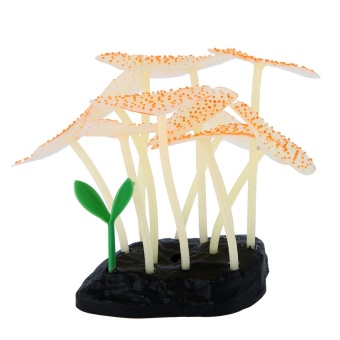 Gambar JinQS Lifelike Aquarium Plant Artifical Coral Fish Tank DecorationOrnaments (Yellow)   intl