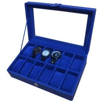 Jogja Craft Benheur Blue Watch Box / Tempat Jam / Kotak Jam Tangan Isi 12 Juni 2018 - 2 Jogja Craft Benheur Blue Watch Box / Tempat Jam / Kotak Jam Tangan Isi 12 - 2