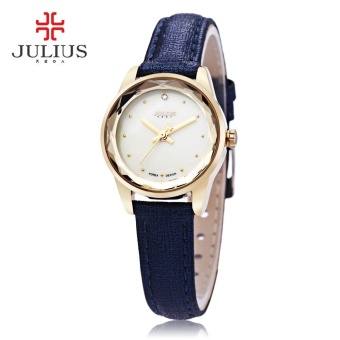 Julius JA - 723 Women Quartz Watch Slender Strap Spot Scale Stereo Cut Mirror 3ATM Wristwatch - intl  
