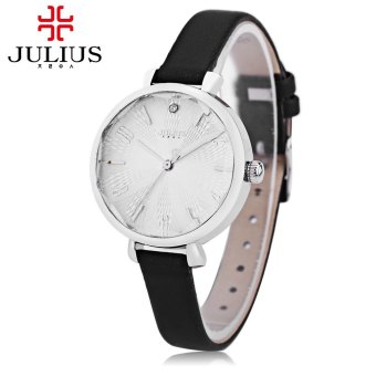 JULIUS JA - 886 Women Quartz Watch Artificial Diamond Dial Solid Mirror 3ATM Wristwatch  