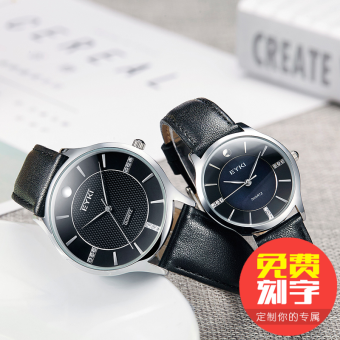 Gambar Kasual model fashion wanita tahan air Shi Ying jam tangan jam tangan Couple