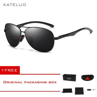 KATELUO Kacamata Pria Aluminum Magnesium Polarized Aviator