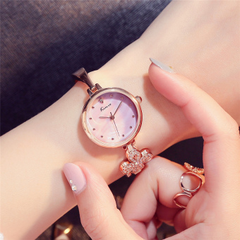 Gambar Kimio Jianyue berlian style Clover jam tangan gelang Fritillaria jam disk yang