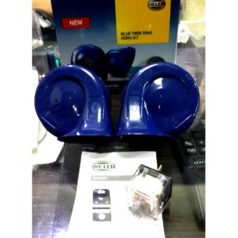 Gambar Klakson Keong HELLA Blue Twin Tone + Relay