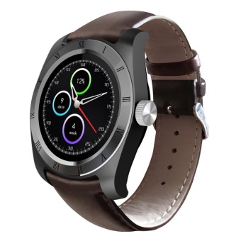 Gambar Klasik Smart Watch Heart Rate Monitor Watch Dengan Pedometer Tidur Monitor Call sms Pengingat Bluetooth Kamera Musik Untuk IOS Dan Android (coklat) Niceeshop   Intl