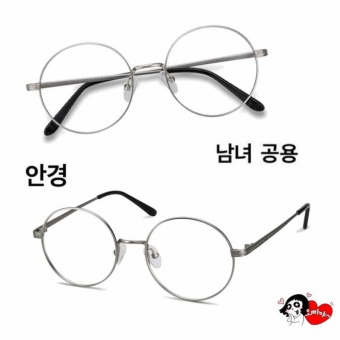 Gambar Korea Fashion Style   Kacamata Bulat   Fashion   Unisex   Silver   Clasic Round Glasses