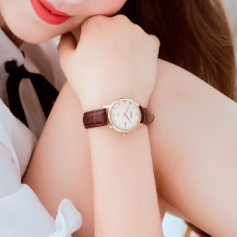 Gambar Korea Fashion Style ramping benar benar belt asli Shi Ying jam Watch