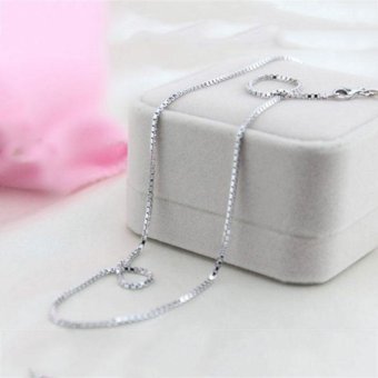 Lady Classic Shiny Elegant Silver Plated Bracelet 40cm Silver Charm Gift - intl  