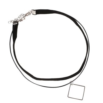 Lady Simple Retro Geometry Pendant Short Chain Necklace Choker Jewelry For Women - intl  