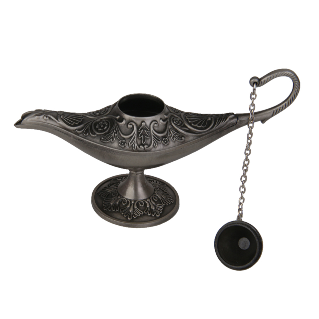Lampu antik ukiran bunga dari Aladdin desain Case penyimpanan kotak perhiasan cincin .