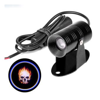 Gambar Lampu Belakang Motor 3D LED Projector Ghost Rider   Black