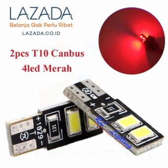 Gambar LED T10 Canbus 4 Led   Merah
