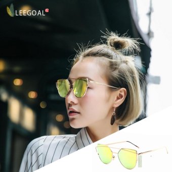 Gambar leegoal Fashion Women Sunglasses Sunscreen Anti UV Color Film Sunglasses , Gold   intl