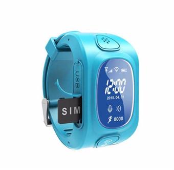 Gambar leegoal Smart Watch For Kids Children Smartwatch Phone With SIM Calls Anti lost Parent Control For Smartphone (Blue)