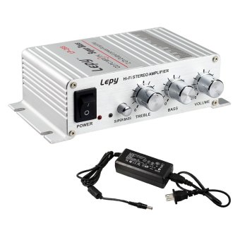 Gambar Lepy LP 268 Digital 2x20W 2CH Output Super Bass Mini AudioAmplifier with 5A Power Cable Support MP3 Mobile Phone PC DVD