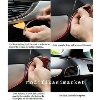 Lis Dekorasi Interior Mobil Moulding Trim - RED Juni 2019 - 4 Lis Dekorasi Interior Mobil Moulding Trim - RED - 4
