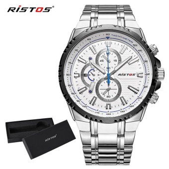 LONGBO Sport Business Army Analog Stainless Steel Watchband Quartz Watch 9323 + Watch Gift Box - intl  
