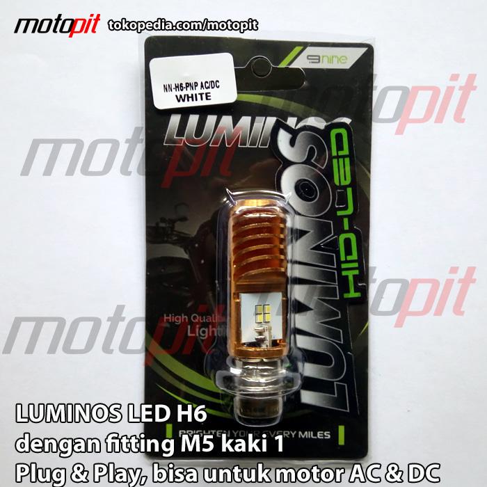 LUMINOS LED M5 K1 lampu utama motor H6 PUTIH AC / DC - Plug n Play