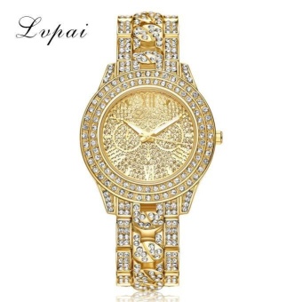 LVPAI P005 Fashion Women's Watches Luxe Femmes Bracelet Montre Watch Gold - intl  