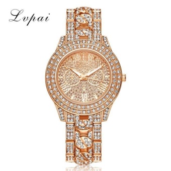 LVPAI P005 Fashion Women's Watches Luxe Femmes Bracelet Montre Watch Rose Gold - intl  