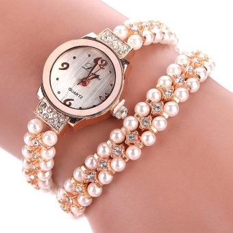 LVPAI P008 Women's Watches Luxe Femmes Bracelet Montre Watch Gold White - intl  