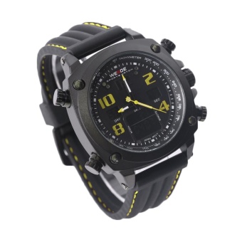 Men Famous Wristwatches Silicone Belt Men's Quartz Analog Digital Auto Date - intl  