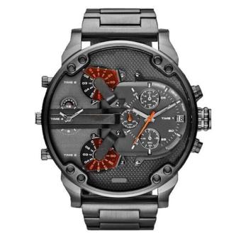 Men's Fashion Luxury Watch Stainless Steel Sport Analog Quartz Mens Wristwatch Black free shipping - intl  