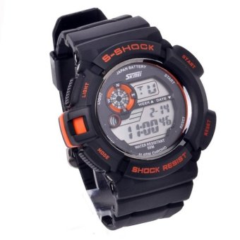 Mens Multi Function Sports Wrist Watch (Orange)(Not Specified)(OVERSEAS) - intl  