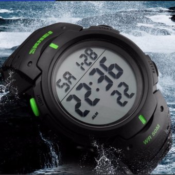Mens Sports Watches Dive 50m Digital LED Military Watch Men FashionCasual Electronics Wristwatches - intl  