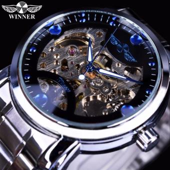 Mens Watches Blue Ocean Fashion Casual Designer Stainless Steel Men Skeleton Watch Top Brand Luxury Automatic Watch Clock - intl  
