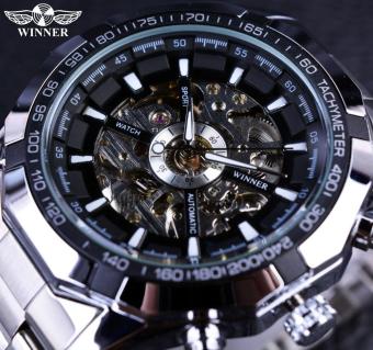 Mens Watches Sport Skeleton Stainless Steel Designer Men Watch Top Brand Luxury Automatic Casual Mechanical Watch Clock Men Wristwatch - intl  