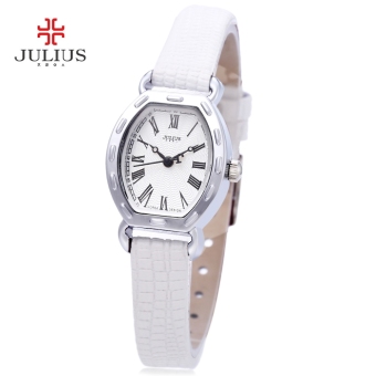 MiniCar Julius JA - 544 Women Quartz Watch Roman Numerals Scale Slender Band 3ATM Wristwatch White(Color:White) - intl  