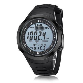 MiniCar Spovan SPV709 Multifunctional Outdoors Sports Fishing WatchAltimeter Barometer Water Resistant Watch White andblack(Color:White and black) - intl  