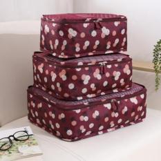 model tas travel bag tas pakaian jinjing travel bag terbaru Traveling Bag - Bag In Bag Korean Bag In Bag Korean Bag In Bag Organizer Travel Bag In Bag Bag In Bags Dual Bag In Bag Maroon Flower 1 set isi 6 pcs