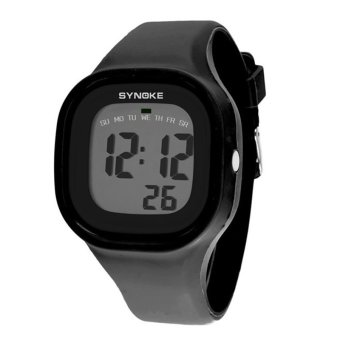 Moozoo Synoke 66896 Women Waterproof Sport Watch Cool Fashion Digital Wristwatch Black MZ4D1B (Color:As First Picture) - intl  