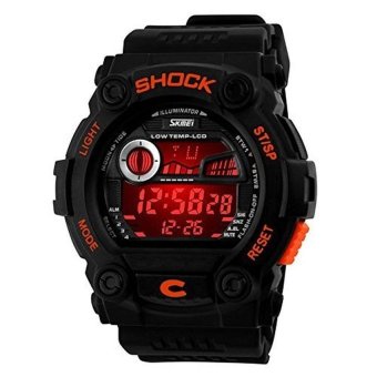 [MY Brudder]Gosasa 7 Colors Backlight Digital SportsMilitaryWatches Men Fashion Casual Wristwatches Mens DigitalWatch(Red) - intl  