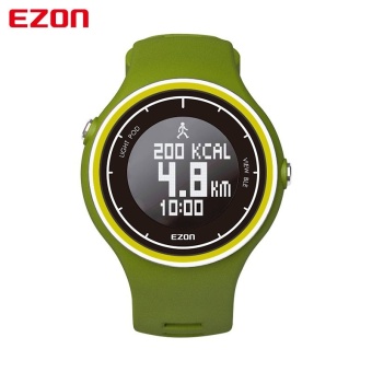 New Arrival EZON S1 Smart Bluetooth Watch Pedometer Calorie Counter Running Wristwatch Sports Digital Watches for IOS Android (Deep green) - intl  