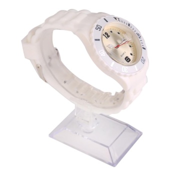 New Trend Ladies Neutral Movement Simple Style Silicone Watch White Hot Sale - intl  