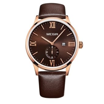 Niudun MEGIR e-commerce mountaineering outdoor sports waterproofluminous three mens sports watch male watch 2011AG (brown)(Not Specified)(OVERSEAS) - intl  