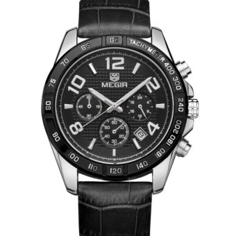 Niudun MEGIR three men male watch waterproof sports watch watch2014 (black) - intl  