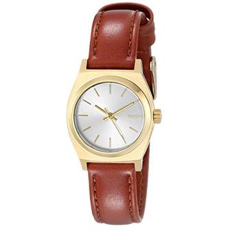 Nixon Women's A5091976 Small Time Teller Stainless Steel Watch with Leather Band - intl  