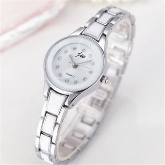 OEM Women's Business Diamond Ceramics Quartz Watch(White&Silver) - intl  