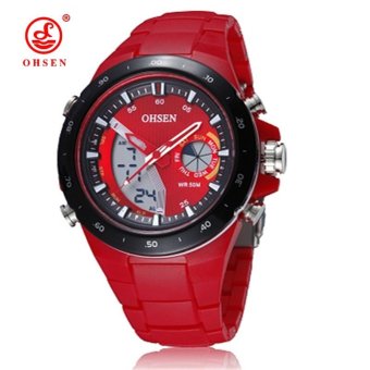 OHSEN 2821 cewek jam tangan untuk gerakan tunggal wanita Merah - Internasional  