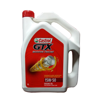 Gambar Oli Castrol Gtx Modern Engine 15W 50 Galon 4Ltr