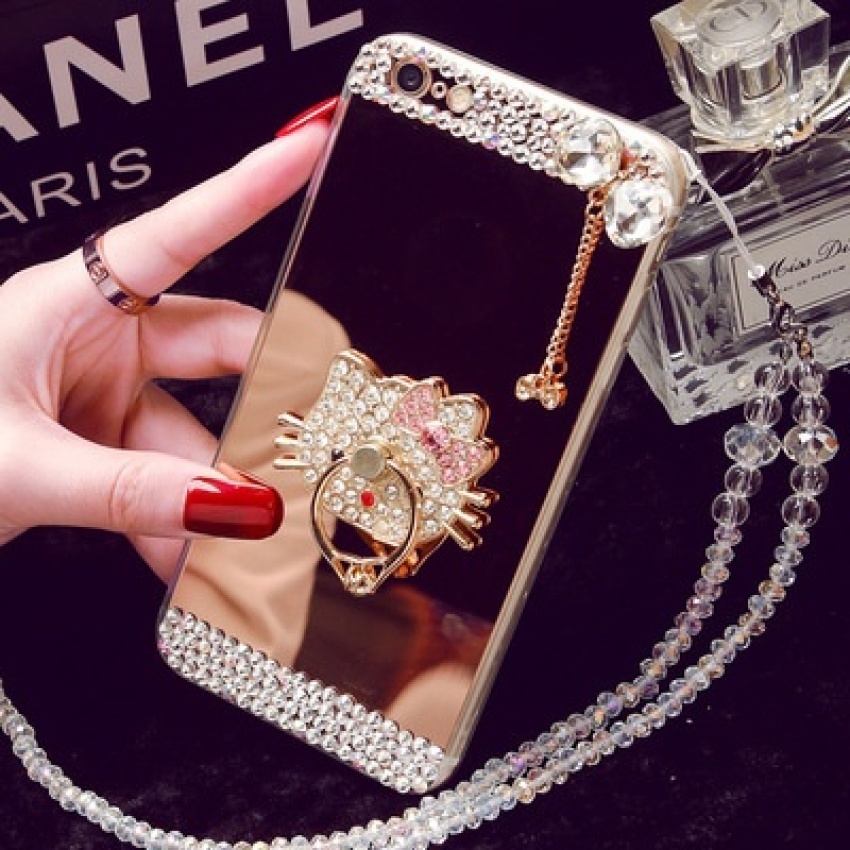 OPPO R9S Mobile Phone Case R11 A59 Cermin TPU Diamond R9plusCreative Pelindung Cover A39 R7SA57 (Warna: Perlu LanyardContact Pelanggan Harga/Ukuran: OPPO A31)-Intl