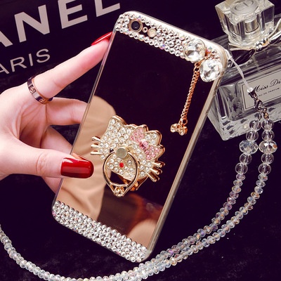 OPPO R9S Phone Case R11 A59 Cermin TPU Diamond R9plus Kreatif Pelindung Cover A39 R7SA57 (Warna: Perlu Lanyard Kontak Pelanggan Harga/Ukuran: OPPO A39)-Intl