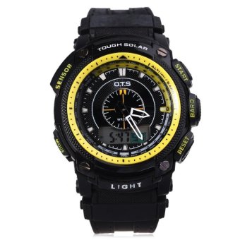 OTS 8012 MEN DUAL MOVT DIGITAL QUARTZ SPORT WATCH (YELLOW) - intl