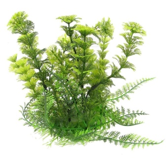 Gambar ouhofus Plastic Artificial Grass Plants Decoration For Fish TankAquarium Green   intl