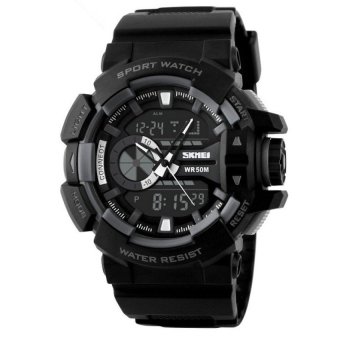 Outdoor Sports Watches Men LED Digital Watch Military Men SportsWatches (Grey) - intl  